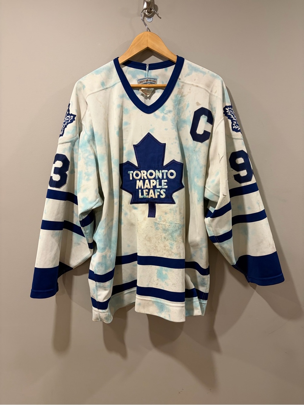 Vintage CCM Center Ice Authentic Toronto Maple Leafs #93 Tie Dye Hockey Jersey